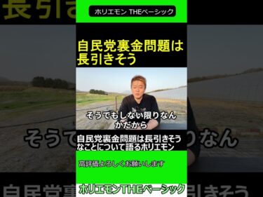 自民党裏金問題は長引きそうなことについて語るホリエモン　2024.05.04 ホリエモン THEベーシック【堀江貴文 切り抜き】#shorts2024-10-01 20:00:59